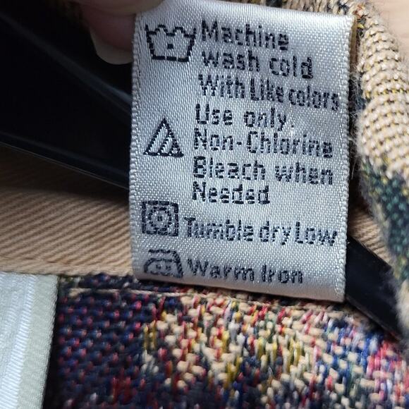 Vintage Lemon Grass Rose Bouquet Tapestry Button Up Jacket Size Large - Picture 11 of 11